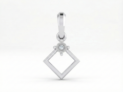 18K Gold & Diamond Solitaire Pendant KSK087