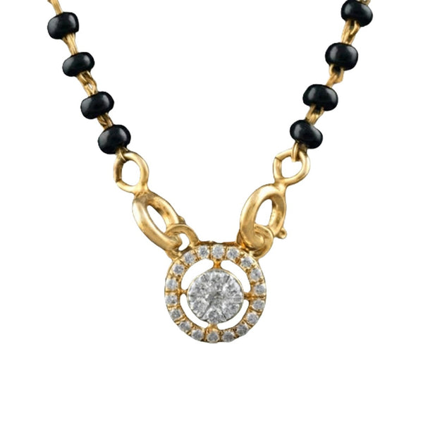Gold & Diamond Halo Mangalsutra For Women KRC50111