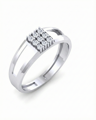 18K Gold & Diamond Engagement Ring For Men KSK244