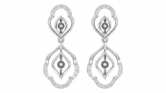 White  Gold Diamond Earring | under 40k 