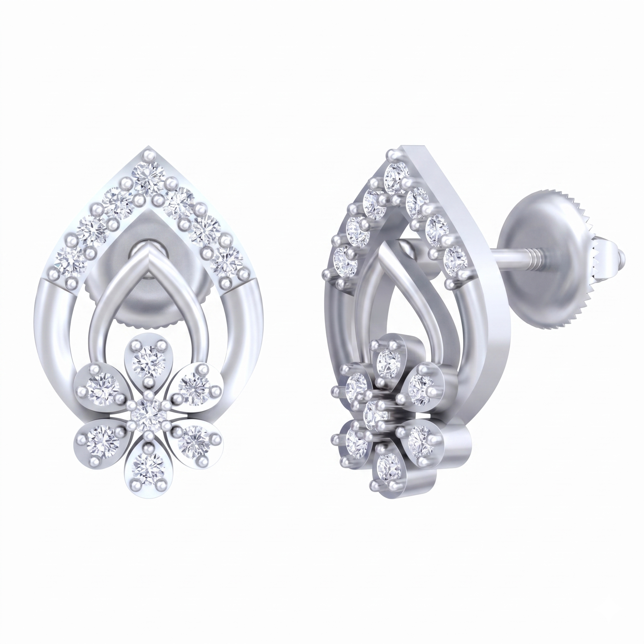 White Gold Diamond Earring | under 40k 