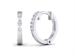 18K Gold & Diamond Women Hoop Earring KSK002