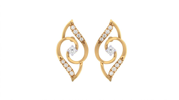 Gold & Diamond Women Stud Earring KRC60078E