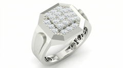 18K Gold & Diamond Band Ring For Men KRA60217