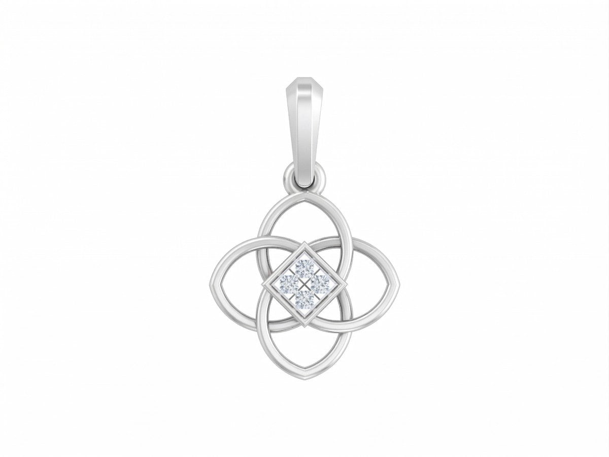 Lightweight gold pendant featuring a brilliant diamond centerpiece.