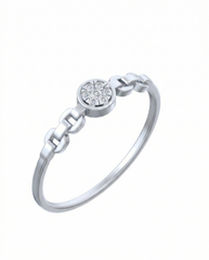 18K Gold & Diamond Dailywear Ring For Women KSK145