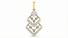 18K Gold & Diamond Floral Pendant Set KRA40021P