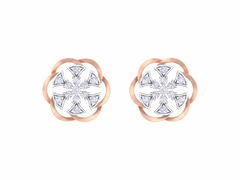 Rose Gold Diamond Earring | under 40k 
