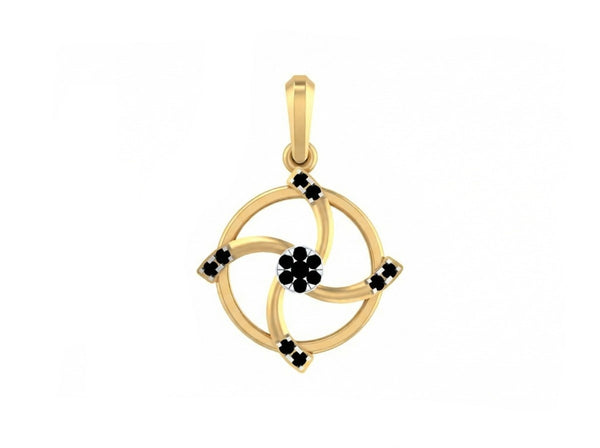 Gold & Diamond Floral Pendant KRB40226