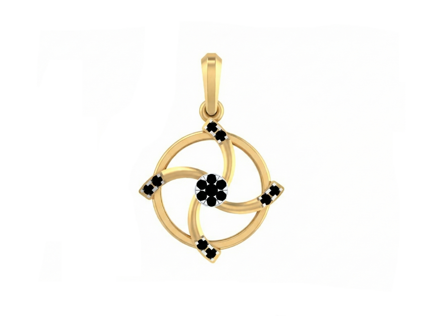 Gold & Diamond Floral Pendant KRB40226