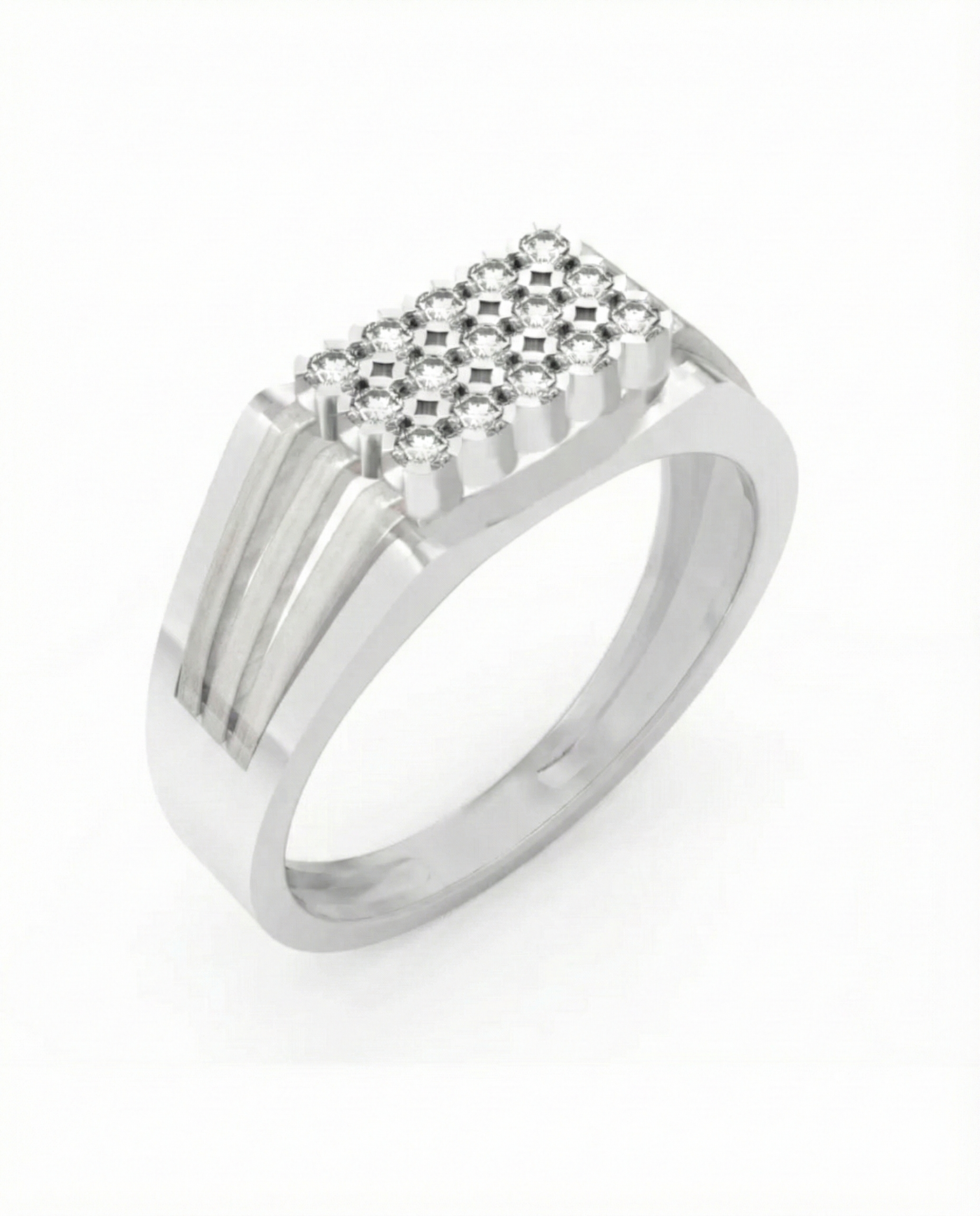 Gold & Diamond Band Ring For Men KRC20244
