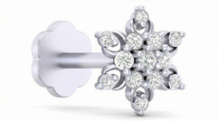 18K Gold & Diamond Stud Nose Pin KRA50037