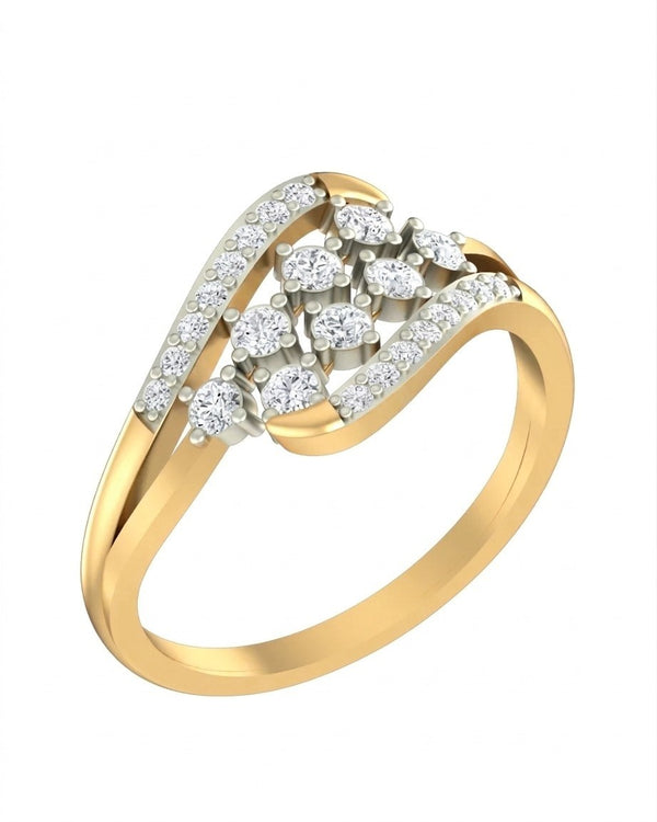 Gold & Diamond Engagement Ring For Women KRC10576