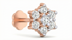 18K Gold & Diamond Stud Nose Pin KRA50046