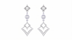 Gold & Diamond Dangler Women Earring KRC60088E