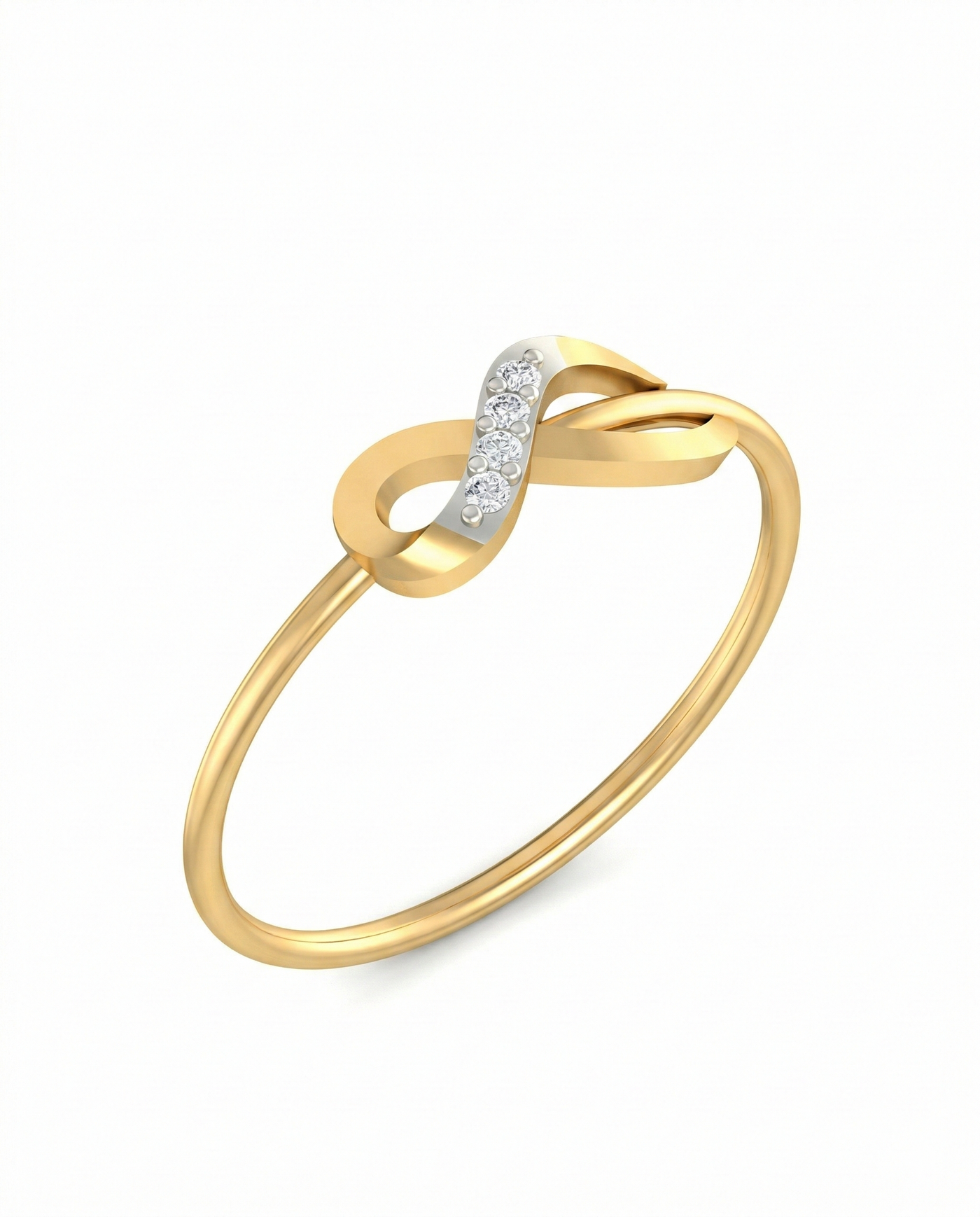 18K Gold & Diamond Dailywear Ring For Women KLR-344