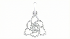 18K Gold & Diamond Floral Pendant Set KRA40166P