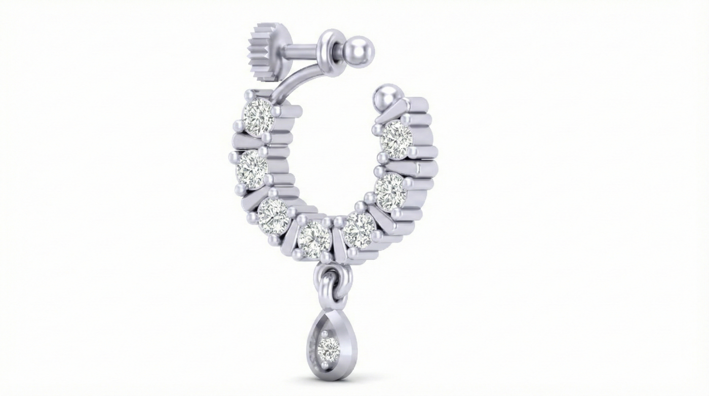 18K Gold & Diamond Nose Ring KRA50299