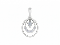 Gold & Diamond Halo Moon Pendant KRB40200
