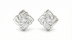 18K Gold & Diamond Women Earring KER-43