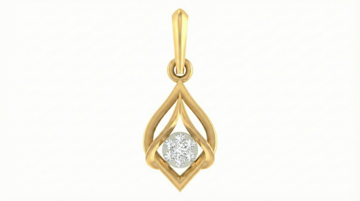 18K Gold & Diamond Dailywear PENDANT SET KRA40173P