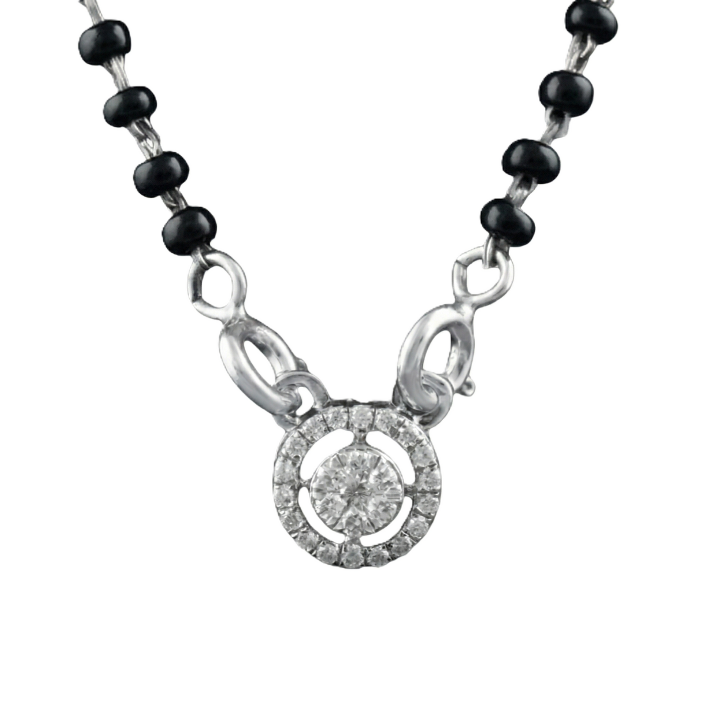Gold & Diamond Halo Mangalsutra For Women KRC50111