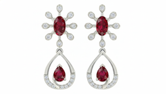 14K Gold & Diamond Women Gemstone Earring KRI44002ER-A