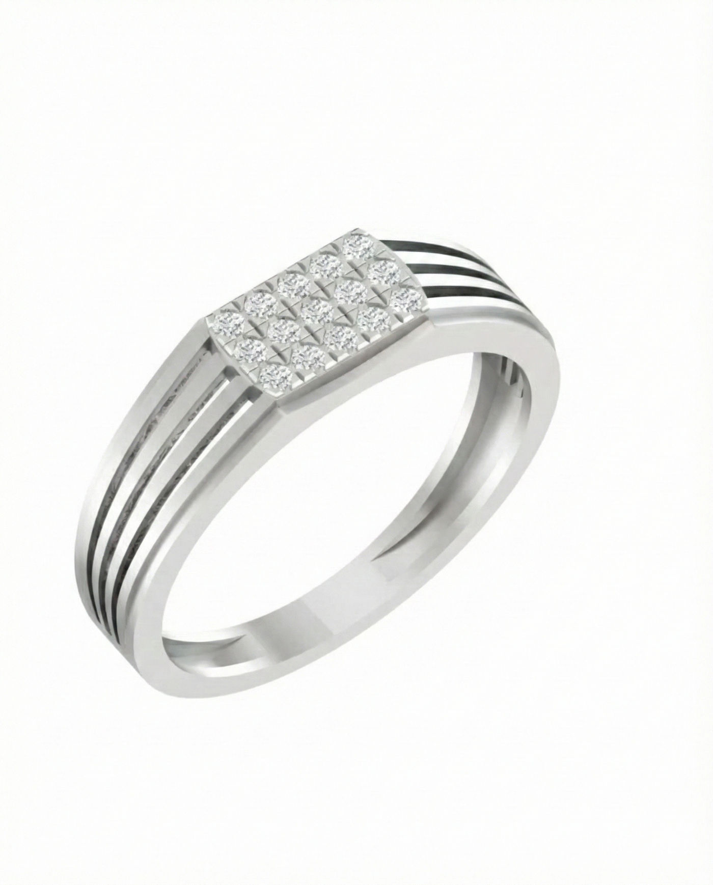 Gold & Diamond Band Ring For Men PRA60278