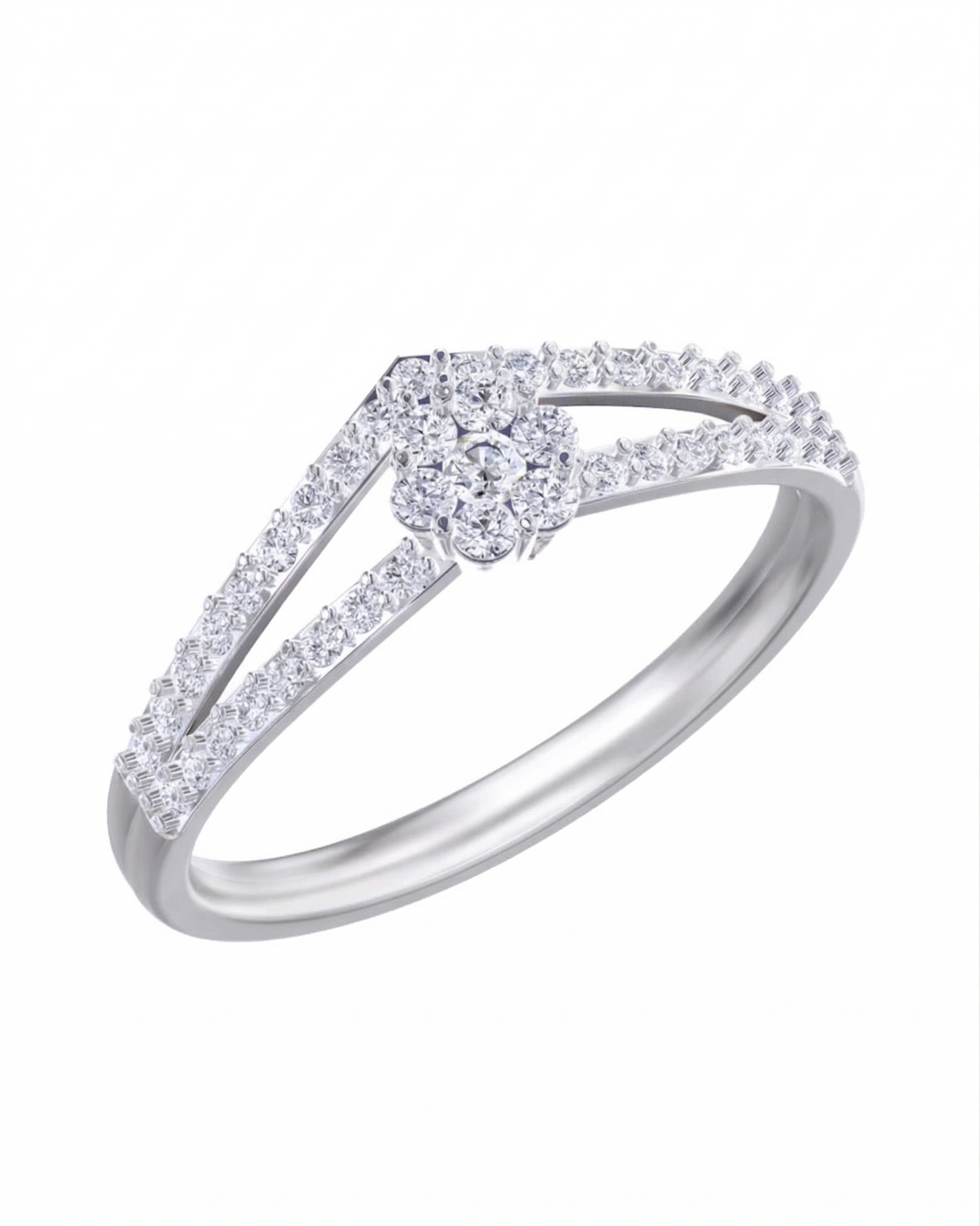 Gold & Diamond Engagement Ring For Women KRC10780