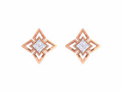 Rose Gold Diamond Earring | under 40k 