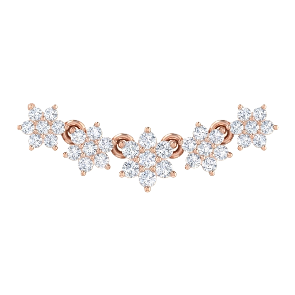 Gold And Diamond Floral Mangalsutra For Women KRC50152