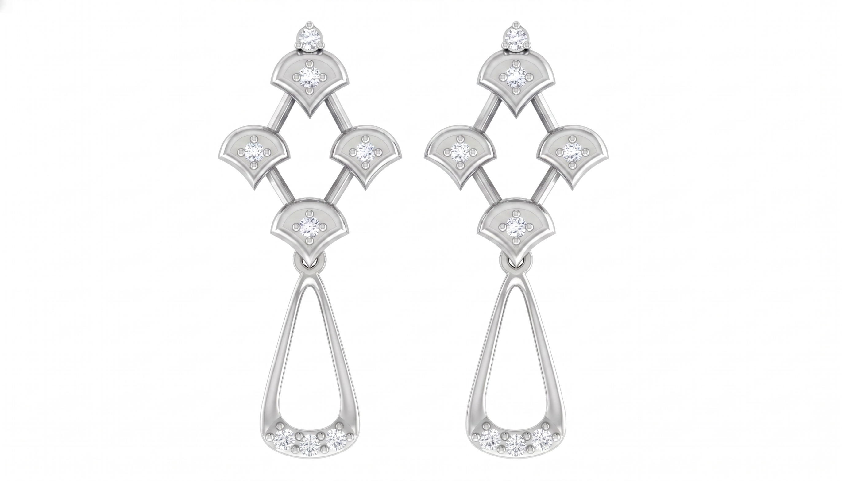 White Gold Diamond Earring | under 40k 