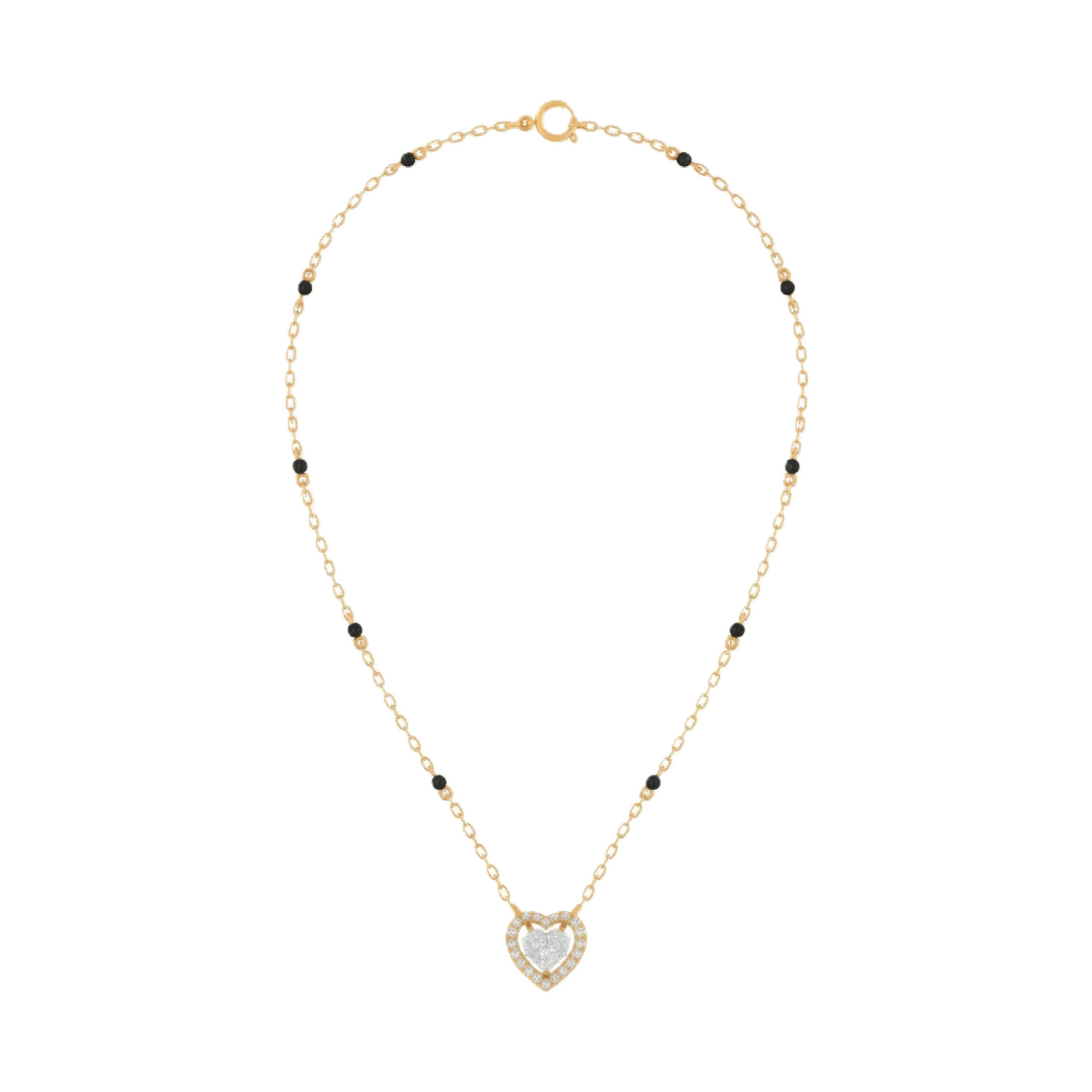 Gold & Diamond Heart Mangalsutra For Women KRC50114