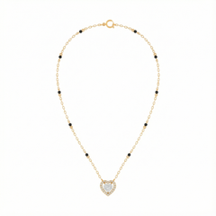 18K Gold & Diamond Heart Mangalsutra For Women KRE90098