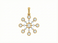 18K Gold & Diamond Floral Pendant Set KRK40185P