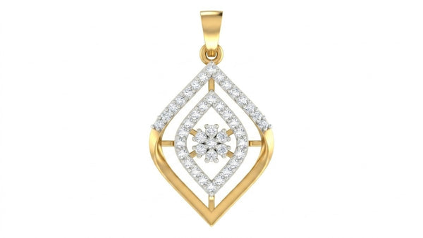 Elegant Gold & Diamond PENDANT SET KRC40750