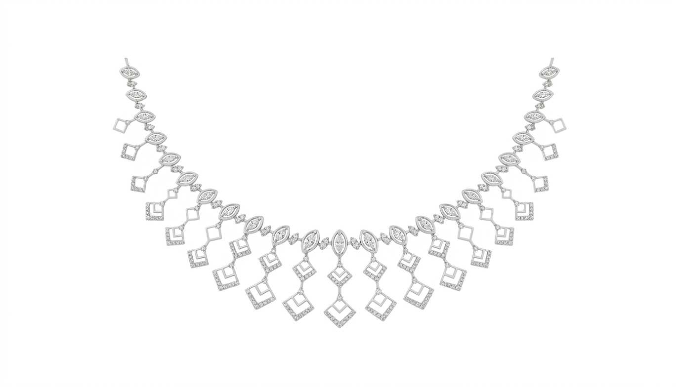 14K Gold & Diamond Choker NECKLACE SET KRA44176N
