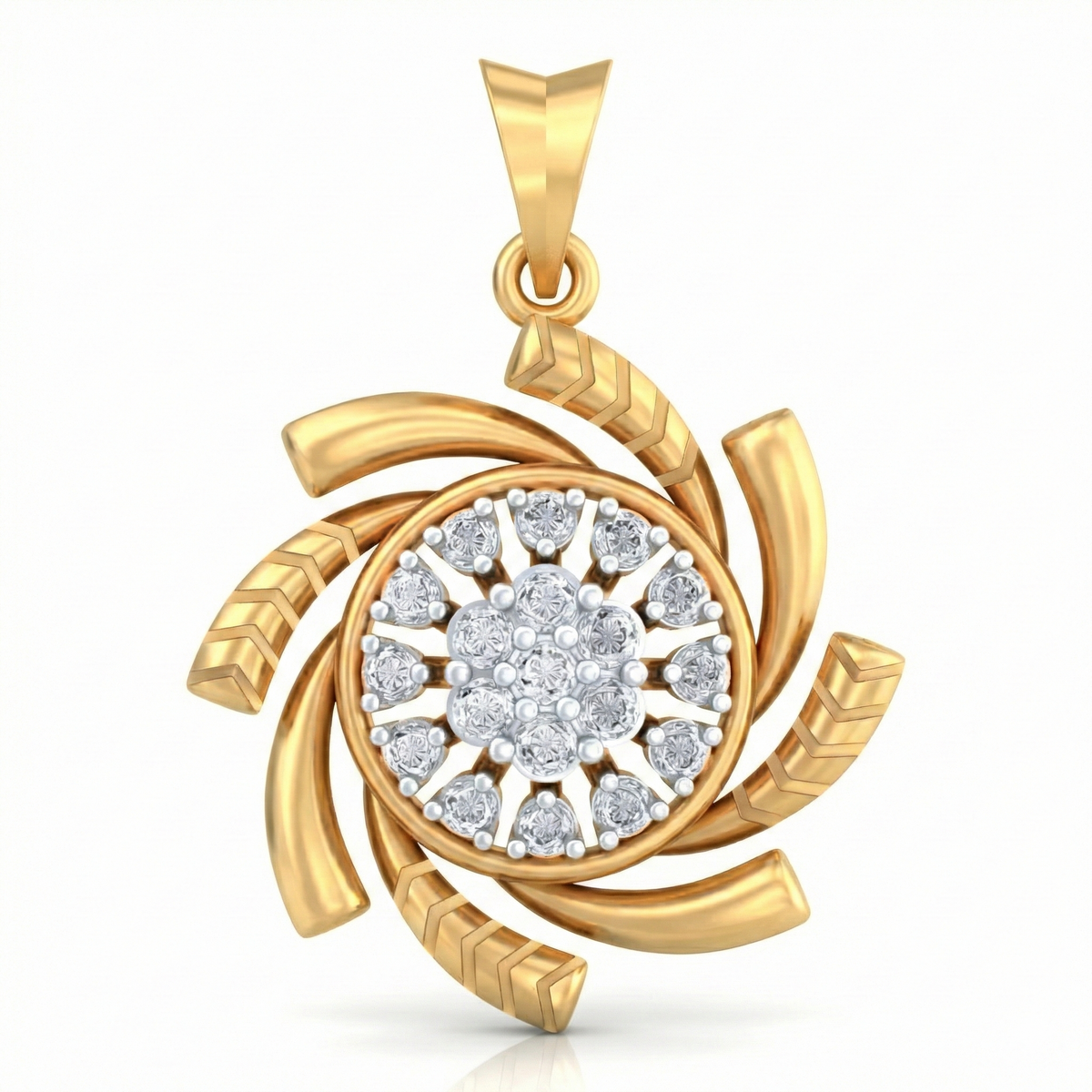 18K Gold & Diamond Pendant Set KRB40063P