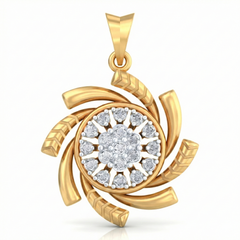 18K Gold & Diamond Pendant Set KRB40063P