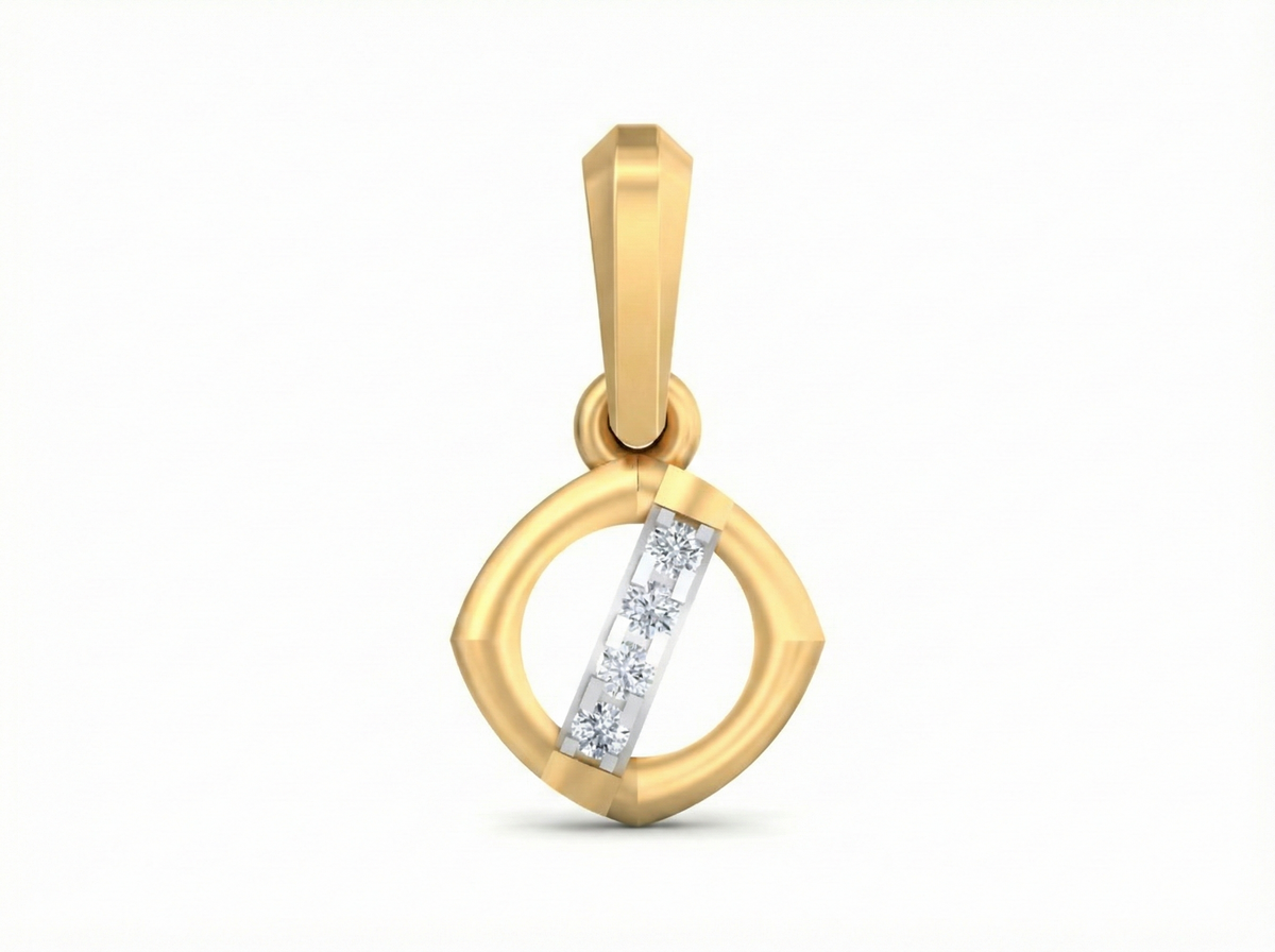 18K Gold & Diamond Dailywear Pendant KSK083