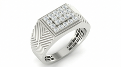 18K Gold & Diamond Band Ring For Men KRA60188