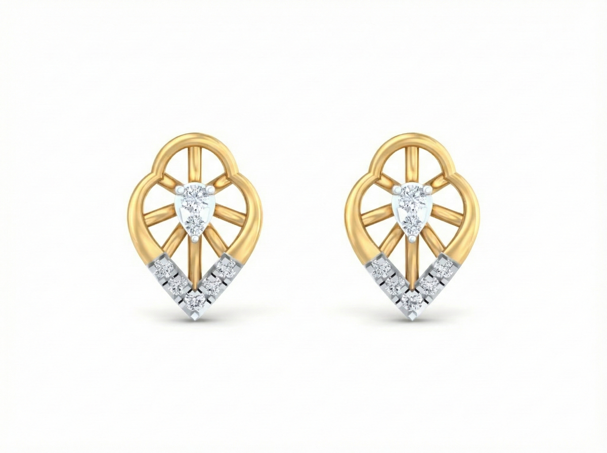 18K Gold & Diamond Women Stud Earring KRK30030