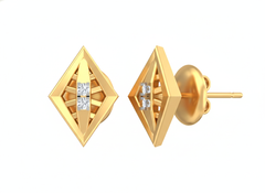 18K Gold & Diamond Women Stud Earring KSK062