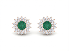 18K Gold & Diamond Women Gemstone Earring KRK40094E