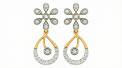 Gold & Diamond Women Engagement Earring KRC60077E