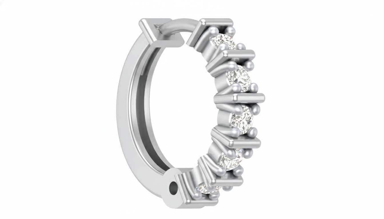 Gold & Diamond Nose Ring KRC80287