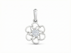 18K Gold & Diamond Floral Pendant KSK112