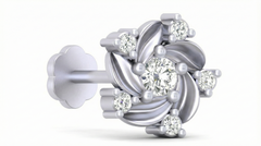 18K Gold & Diamond Stud Nose Pin KRA50279