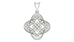 18K Gold & Diamond Floral PENDANT SET KRA40005P