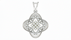 18K Gold & Diamond Floral PENDANT SET KRA40005P